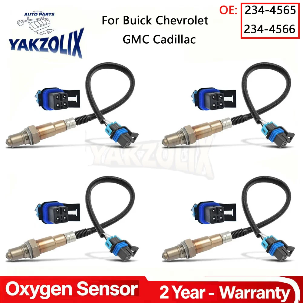 4 Sensores de Oxígeno (Upstream y Downstream) para Buick Enclave, Chevrolet Traverse, GMC Acadia 2012-2016, 234-4565 234-4566