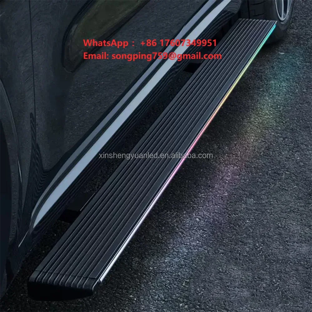 Running Board with Led Light for Ford Bronco Electric Step with Automatic Retractable Side Steps Getting on and Off the Vehicle