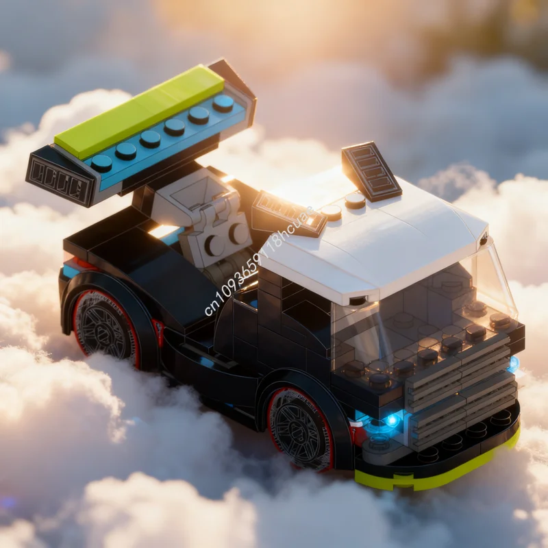 

135pcs MOC Racing Truck City Model Building Blocks Architecture Assemble DIY Creative Toy Idea Education Christmas Gifts Kids