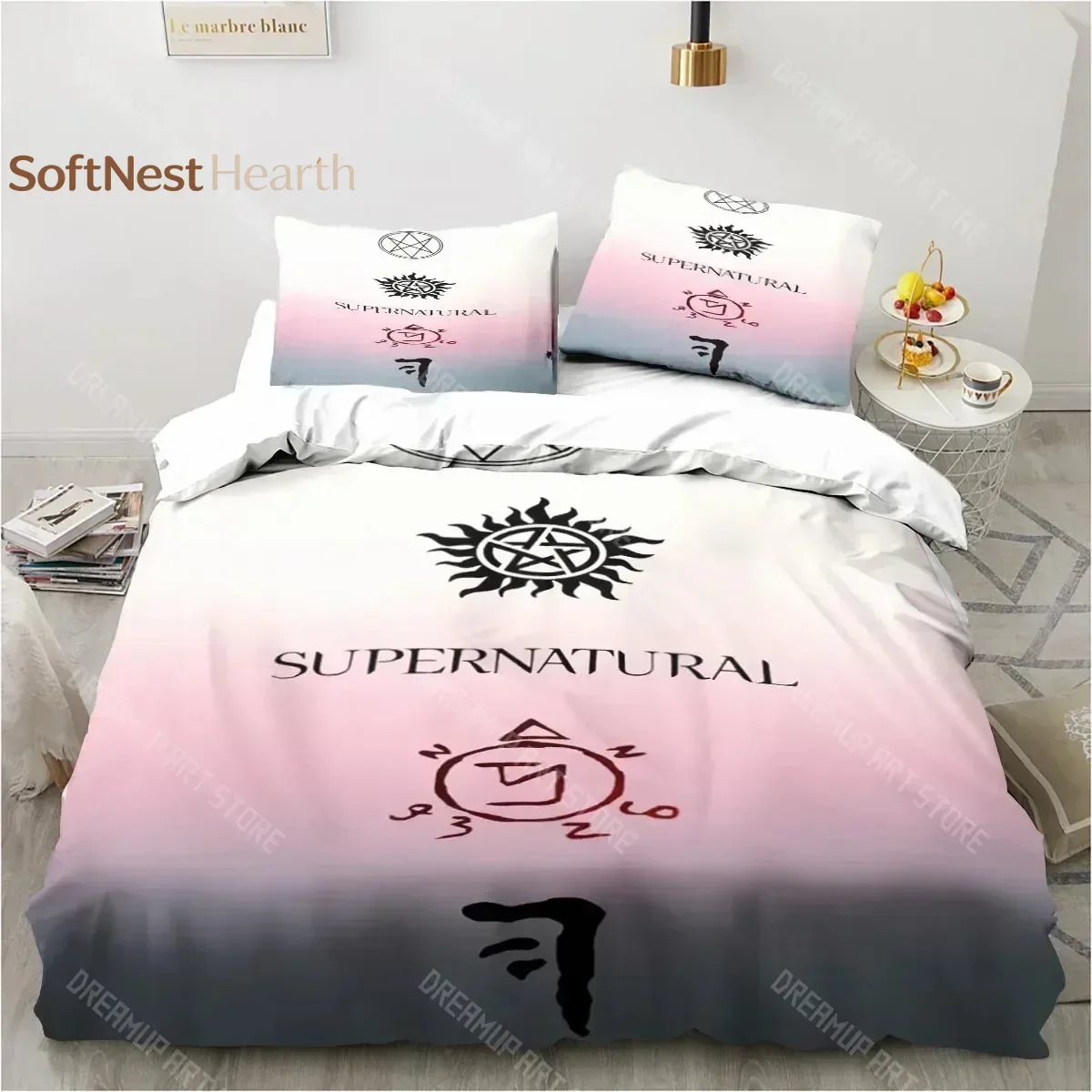 2026 3D Print Supernatural TV Series Bedding Sets Single Twin Full Queen King Size Bed Linen Kids Girls Bedroom Decor Cartoon Du