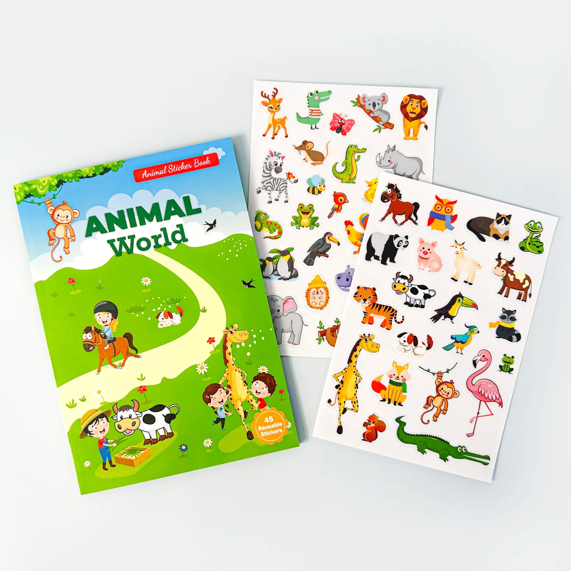 New Children's Sticker Book Wholesale Fun Diy Scene Stickers Animal Dinosaur Ocean Stickers Sticker Book Gift for Child