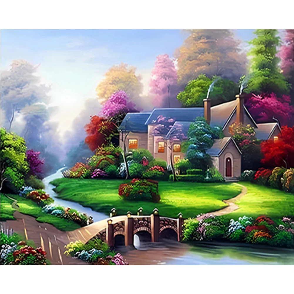 

6pcs 5D DIY Full Round Drill Diamond Painting Beautiful Scenery Art 40x30cm