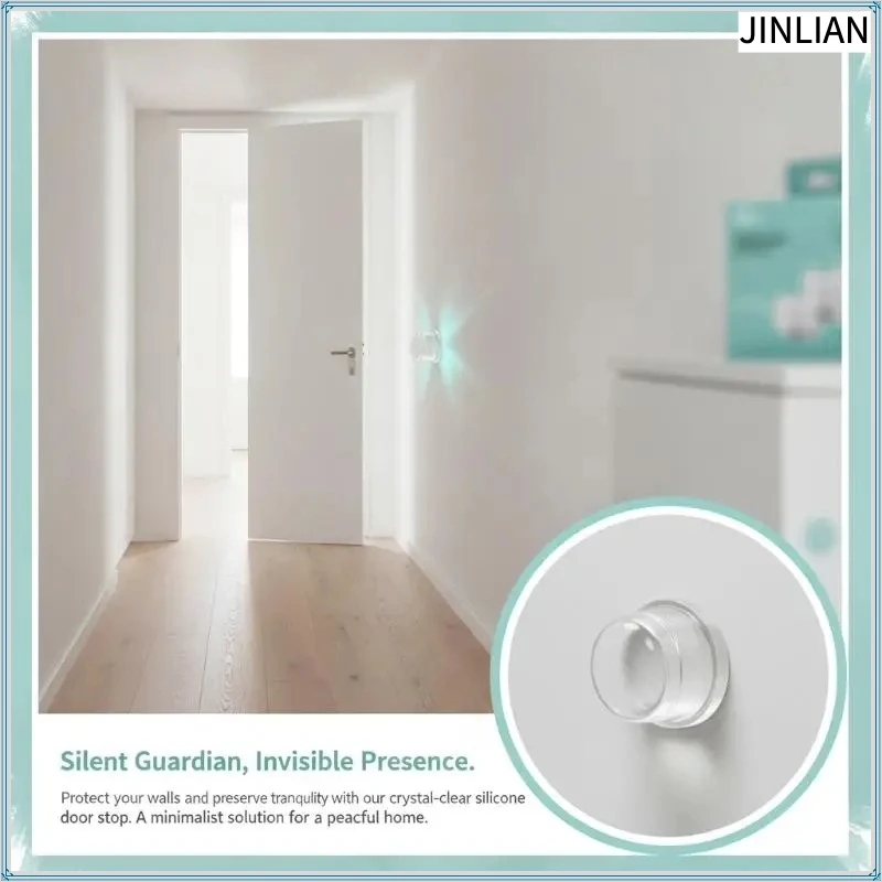 Transparent Door Stopper No Drill Self Adhesive Thick Buffer: For Wall Protection
