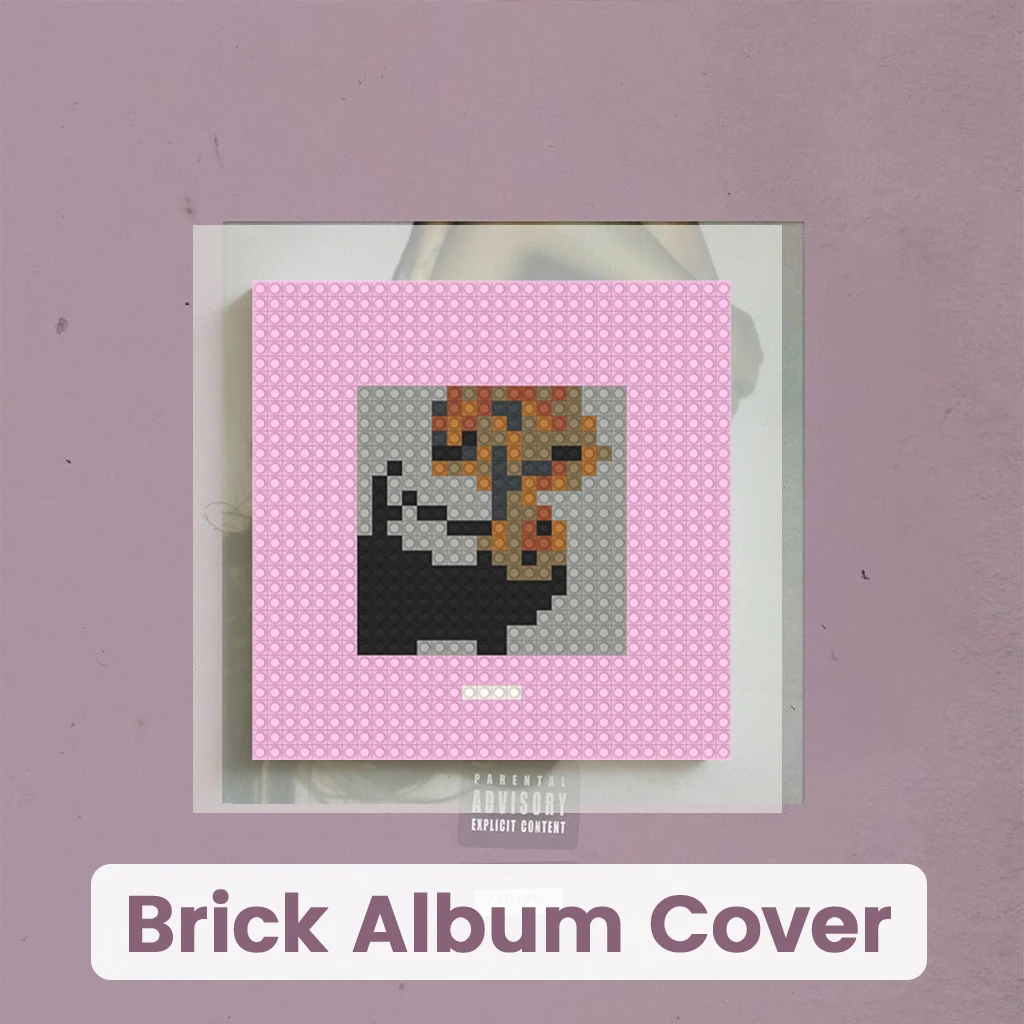 

A-Ariana G-Grande Thank U, Next Album Cover Poster Pixel Brick Mosaic MOC Building Blocks Home Wall Decoration