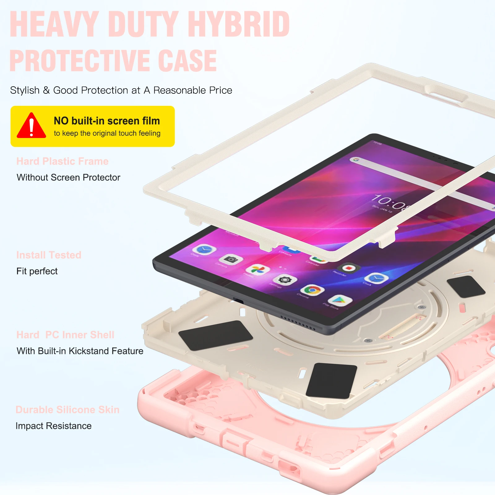 Stand Armor Case Universal For Lenovo Tab M10 Plus 2nd Gen 2020 K10 2021 10.3