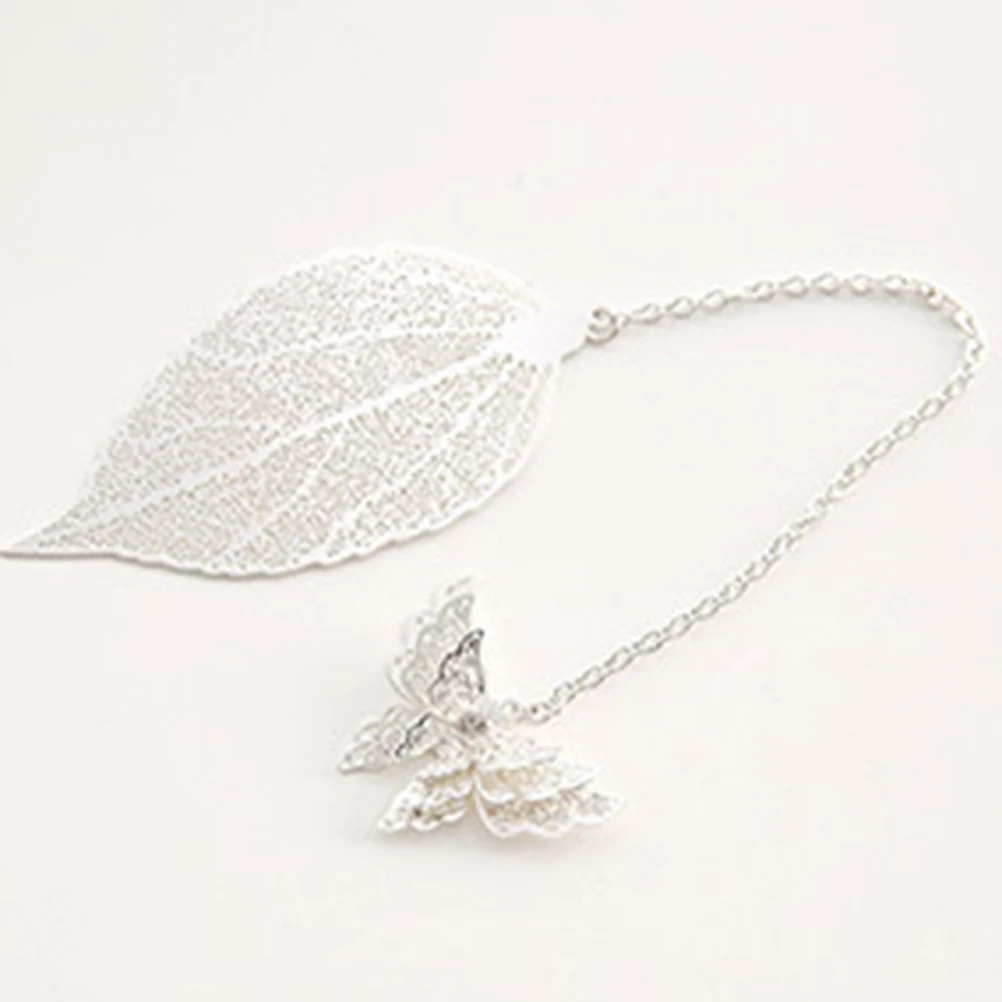 

Bookmark Metal Creative Kids Stationery Gift Multifunctional Bookmarks Leaf Shape School Office Supplies Student