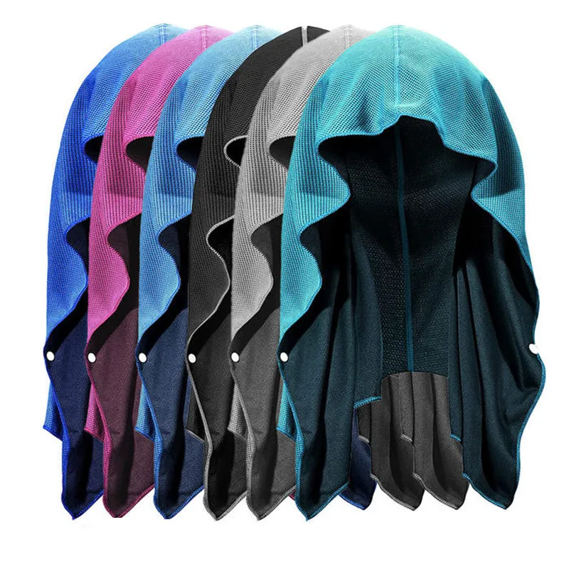 1PC Cooling Hoodie Towel- Hood Towel, Evaporative Cool Technology, Cools Instantly When Wet, , Great for Sports, Fitness, Gym