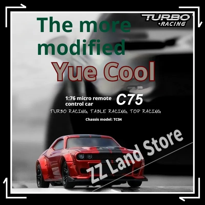 Turbo Racing C75 1:76 All New Upgraded Racing Car Full Scale Rc Mini Remote Control Car Jdm Children Adult Boys Christmas Gift