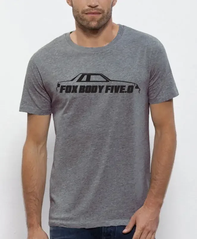 Men 2019 T-Shirt Classic American Car Fans Mustang Foxbody 5.0L T-SHIRT COUPE HATCHBACK Shelby notch LX GT cobra v8 Casual Men