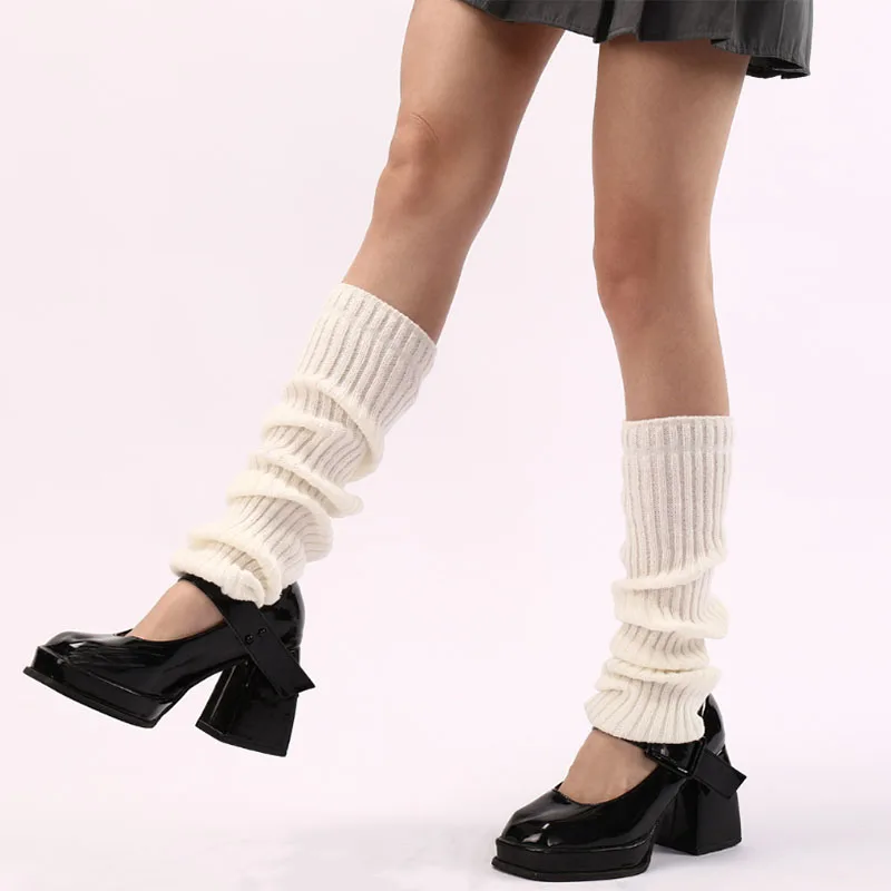 Girls Female 50cm Knitted Leg Warmers Women Yoga Boot Socks Warm Leg Cover for Gym Fitness Dance Ballet Exercising