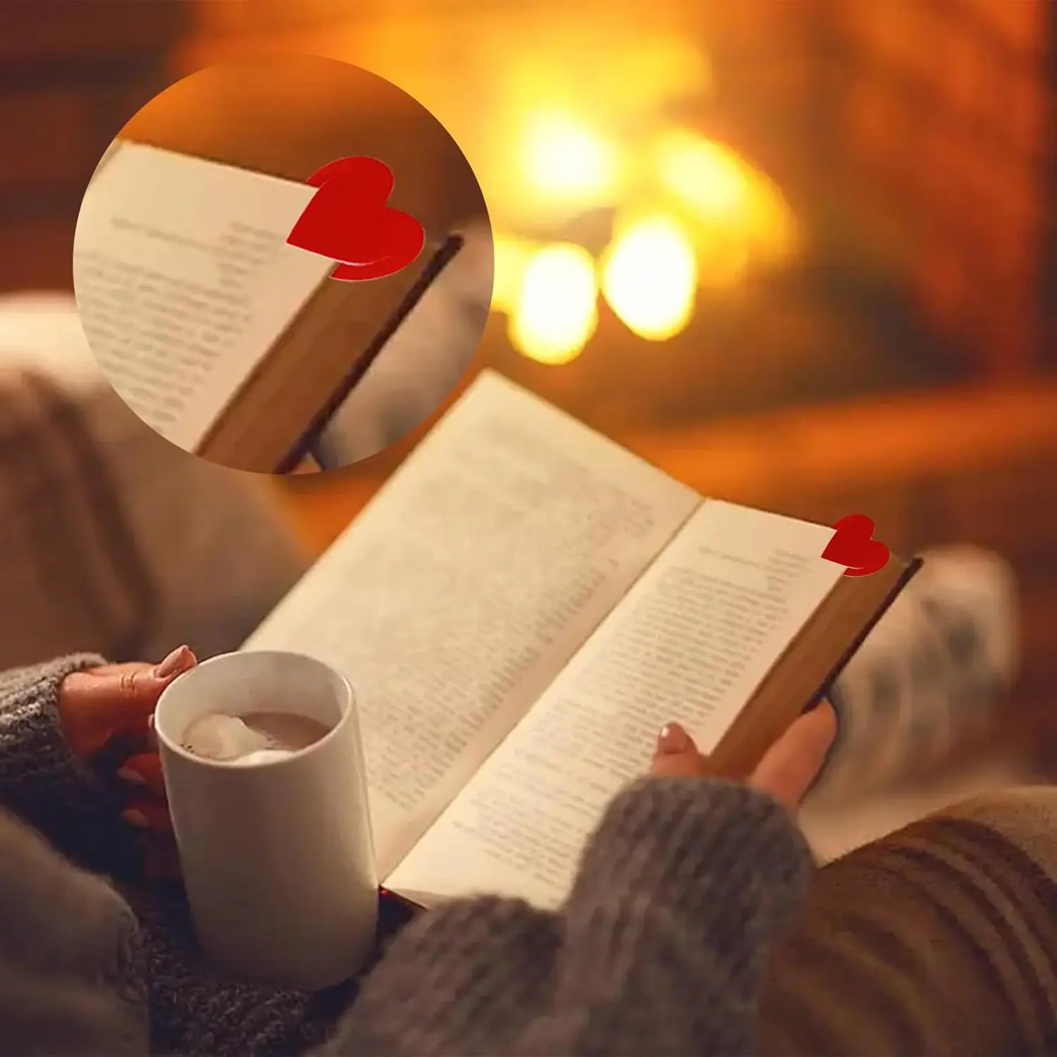 

Leather Heart Bookmark Paper Clip Page Holder Reading Book Mark Reader Writers Lovers Students Stationery Gifts School Supplies