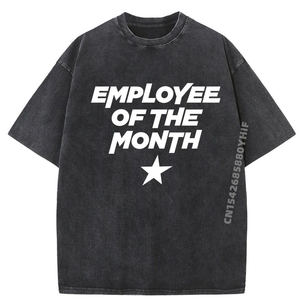

Discount Mens T-shirts Women Employee Of The Month Tops & Tees Soft Breathable Short Sleeve Leisure Washed Tee-Shirt Slogan
