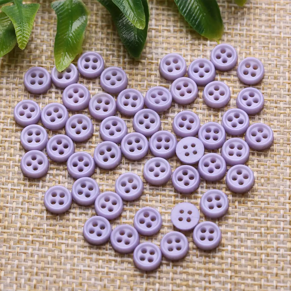 50pcs Cute Girl Gift Craft Dollhoues Miniature Clothing Sewing Buckle Mini Buttons Plastic Buckles DIY  Clothes