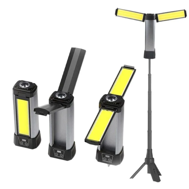 Rechargeable LED Camping Flashlight with Tripod Telescopic Emergency Lamp Portable Outdoor Table Tent Light
