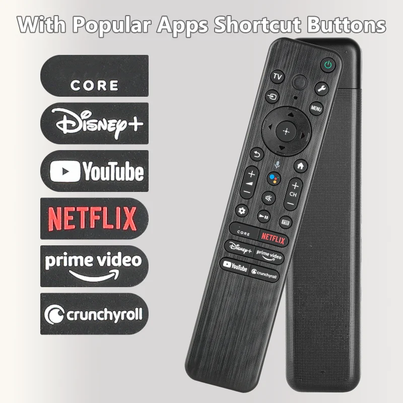 RMF-TX810U لاستبدال جهاز التحكم عن بعد الصوتي من سوني مع أزرار NETFLIX PrimeVideo YouTube، للتلفزيون الذكي XR-83A80L