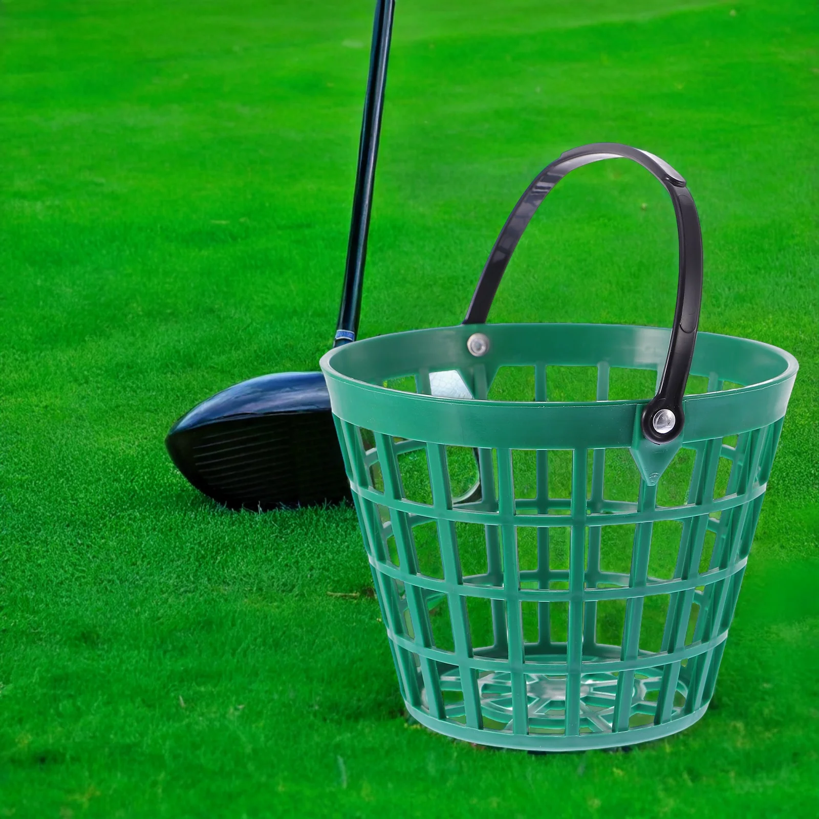 1pc cestino portaoggetti per palline da golf manico in nylon secchio gamma esterna pulizia contenitore per palline a prova di perdite di grande capacità