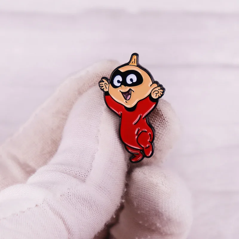 Disney Brooch Creative Cartoon The Incredibles Jack Parr Metal Badge Lapel Pins Fashion Clothing Accessories Bag Jewelry Gifts