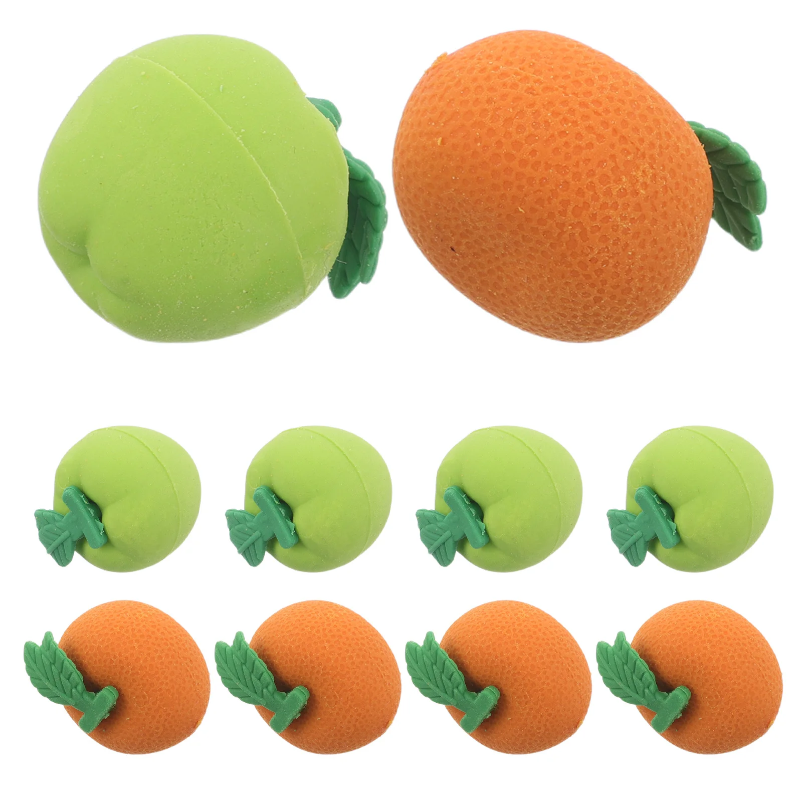 

100Pcs Fruit Erasers Mini Apple Orange Shaped Fun Classroom Prizes Drawing Writing Supplies Pencil Erasers for