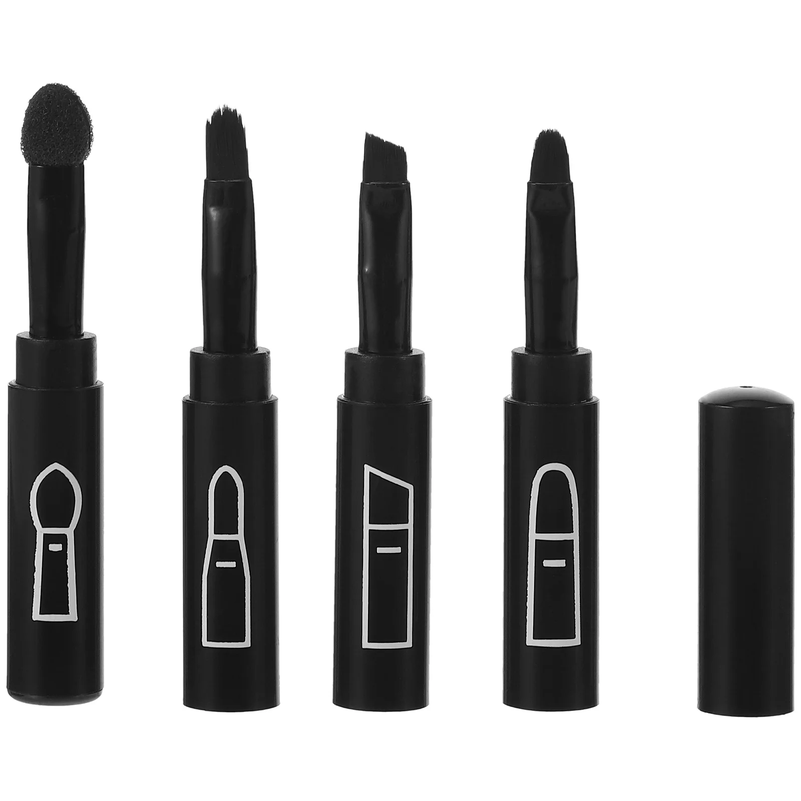 Ensemble de pinceaux de maquillage multifonctionnels 4 en 1, outil Portable pour fard à paupières, lèvres, sourcils, Eyeliner, pour femmes