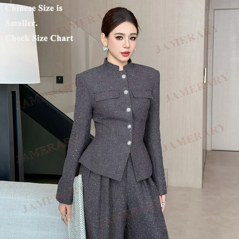 

Осенне-зимние однобортные женские куртки серые пальто высокого качества