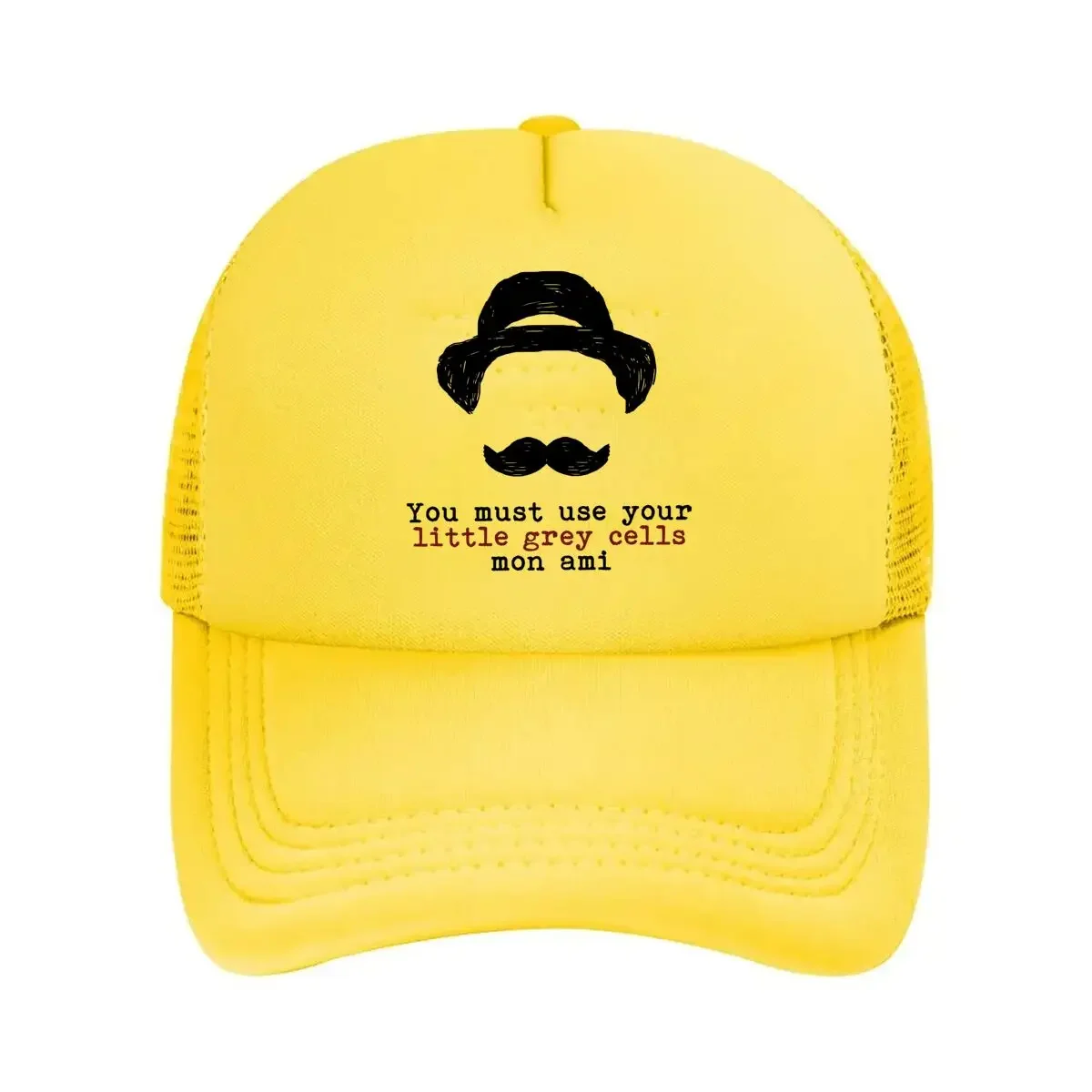 Silueta con sombrero y bigote - Gorra de béisbol de malla con cita inspiradora