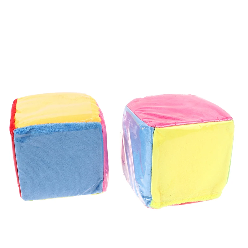 Insertable Card Square Plush Toy 10cm Cube Plastic Film Sponge Dice Children Enlightenment Teaching Aids Multicolor Game Dice