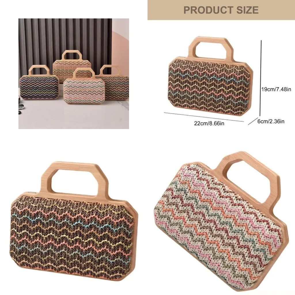 

X90D Women Straw Beach Bag Simple Shoulder Bag Crossbody Bag Vacation Bag Stylish Bag Shopping Dating Bag