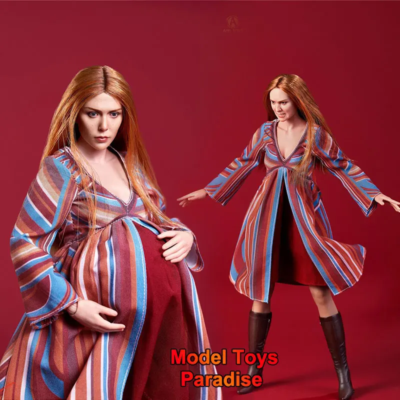 ADD TOYS AD-012A 1/6 Collectible Pregnant Edition Scarlet Witch With Double Head Full Set 12'' Soldier Action Figure Model Gifts