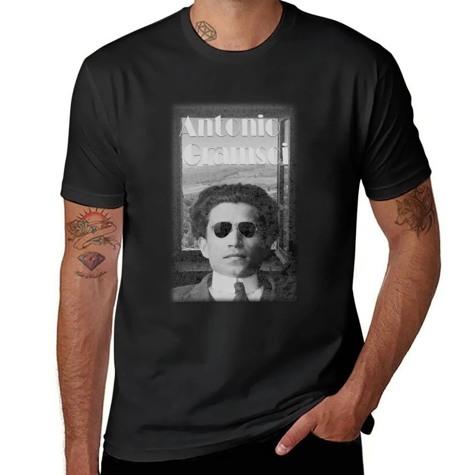 Antonio Gramsci Digital Bootleg Design T-Shirt plain customizeds sublime men t shirt