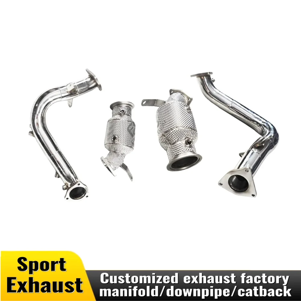 

For Porsche macan 2.0T 2020-2024 exhaust downpipe stainless steel catalytic converter head exhaust pipe auto parts customization