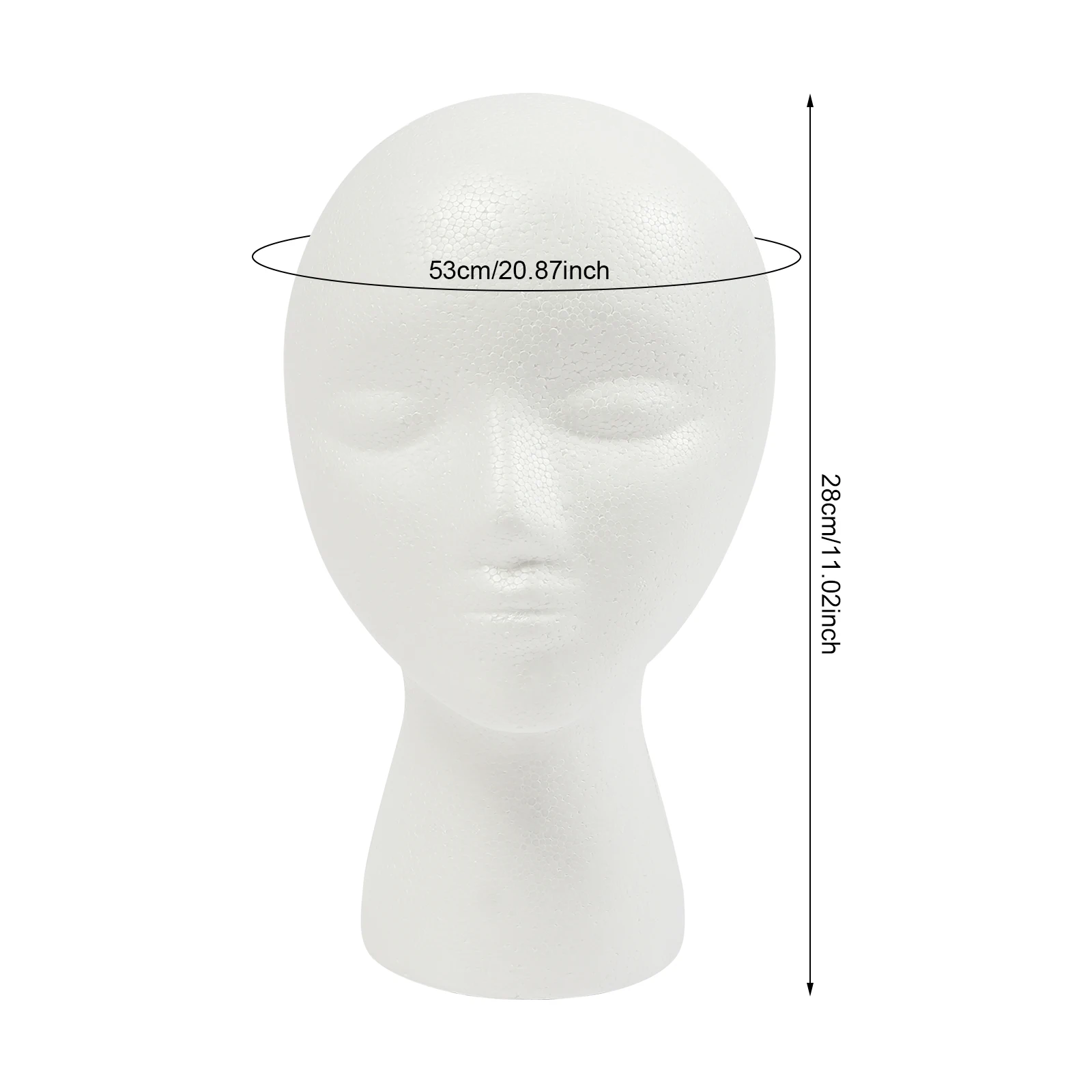 

12 PCS Foam Mannequin Heads, White Styrofoam Wig Head Stand, Female Manikin Head for Hats, Wigs, Cosmetology