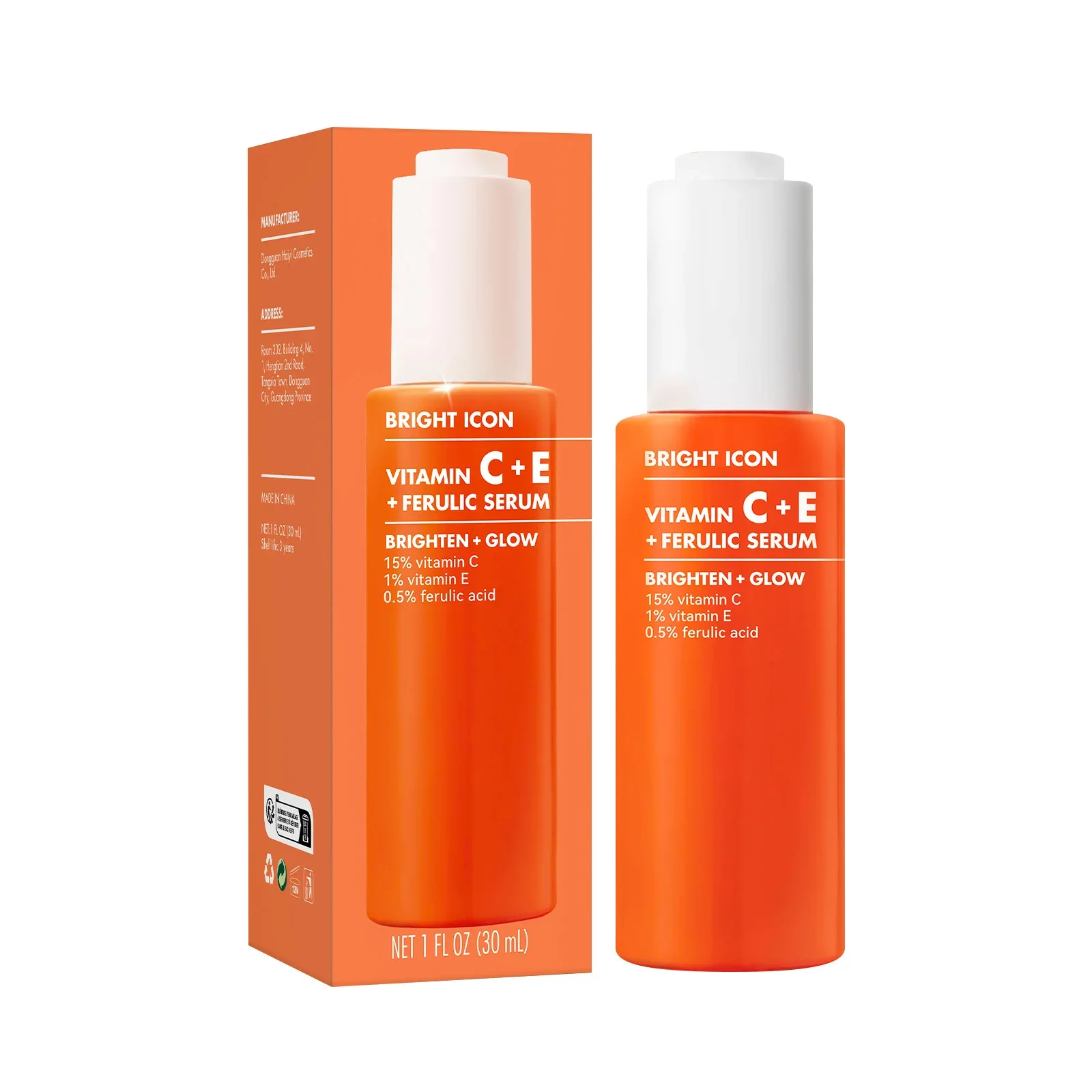 Sérum à la vitamine C + E pour sac pour les yeux, cernes, hydrate, stimule le collagène, fermes anti-âge, blanchiment, Toner antioxydant, soins pour la peau, 30ML