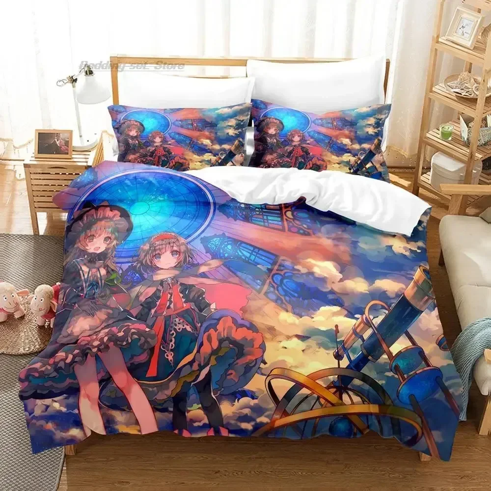 2026 Touhou Project Bedding Set Single Twin Full Queen King Size Bed Set Aldult Kid Bedroom Duvetcover Sets 3D Print 2022 Kawaii