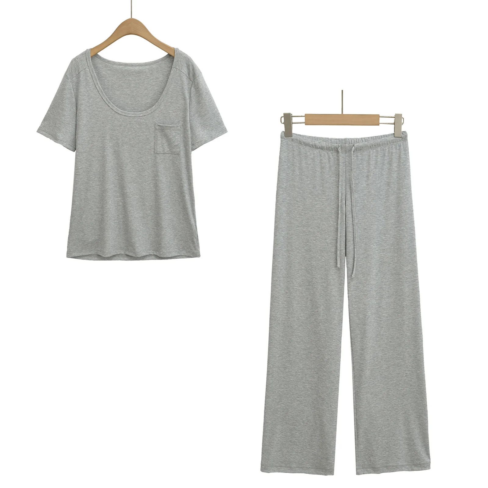 レディース カジュアル ルーズ オルト スヴェ T-irt ドストリング ラウンドネ サマー ローウエスト ドレープパンツ クールフィーリング ファイオン スレ