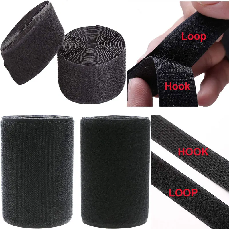 1M/Pair Sew on Hook and Loop Tape Non-Adhesive Sticky Back Sewing Fastening Tape for Sewing DIY Crafts 16/20/25/30/38/50/100mm