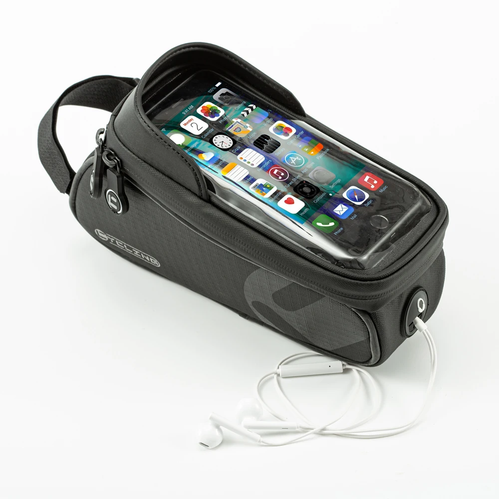 

Factory Reflective Waterproof EVA 6.7'' Phone Holder Bicycle Bike Touch Screen Top Tube Frame Bag for Cycling MTB Road