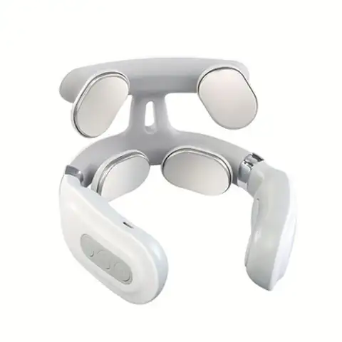 Four heads Adjustable USB Charging Neck Massager Heating Function Breathing Light For Neck Pain Relief And Relaxation