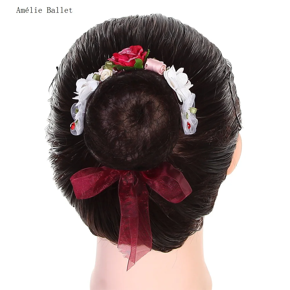 HB001 Free Shipping Ballet Dancing Hair Accessories Girls and Women Headdress Silk Headwear Ribbon Hairwear Head Band