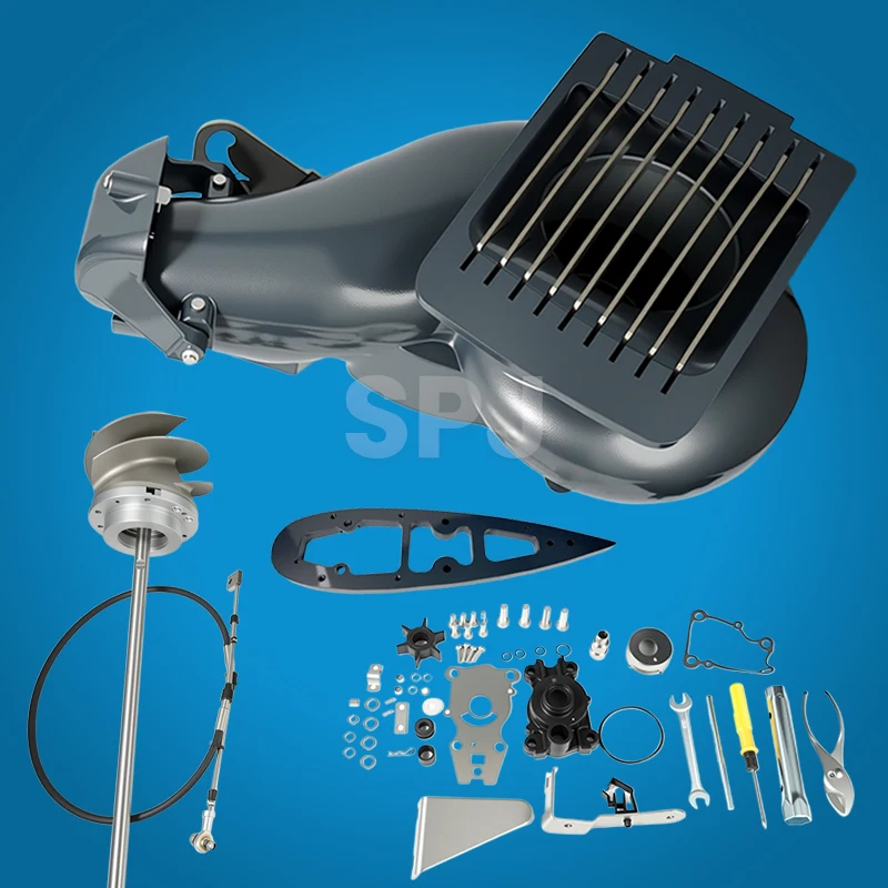 Airow Auto WT60 Model 2 Stroke Boat Engine Parts 60HP Engine Outboard Jet Pump Assembly Aluminum Alloy