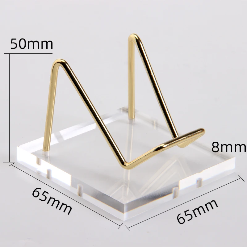 6.5x6.5cm Metal Arm Mineral Display Stand Holder With Acrylic Base For Softball Crystal Mineral Base Jewelry Stand Crystal Shelf