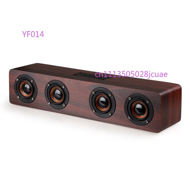 Cross Border New Bluetooth Speaker Wooden Desktop Wireless Card Radio Home Subwoofer High Fidelity Sound