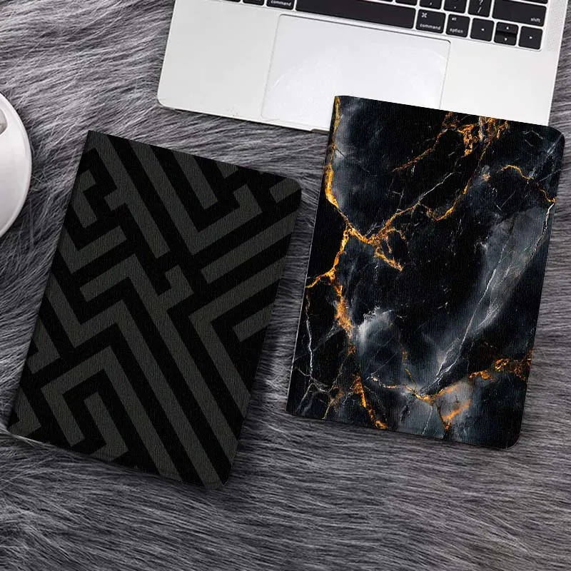 

Черный чехол для планшета с геометрическим узором в виде лабиринта для Samsung Tab Galaxy S6 S11 A A7 A8 A9 A11 10.1 10.4 10.5 Plus Lite