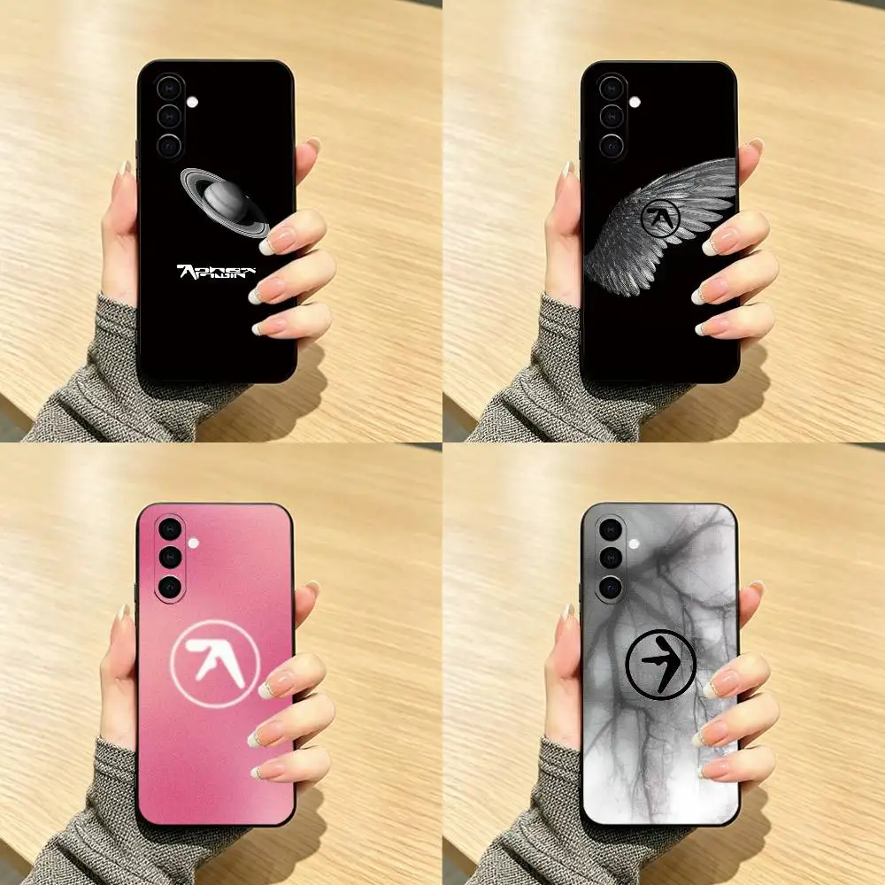 A-Aphex Twin Logo  Phone Case Black Silicone Soft For Samsung Galaxy A73,A72,A71,A70,A53,A52,A51