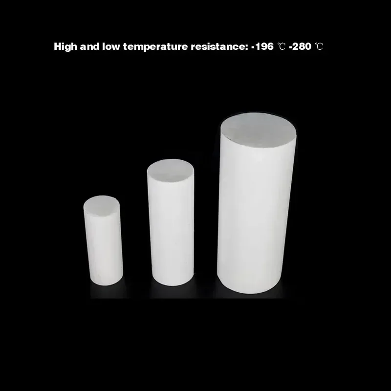 Virgin PTFE Rod White Teflon Bar Stock 1mm to 75mm Diameter Machining