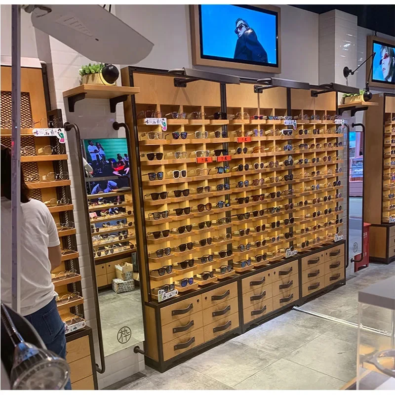 custom.Custom Made Optical Shop Display Showcase Cost-Effective and Environmentally Friendly Design