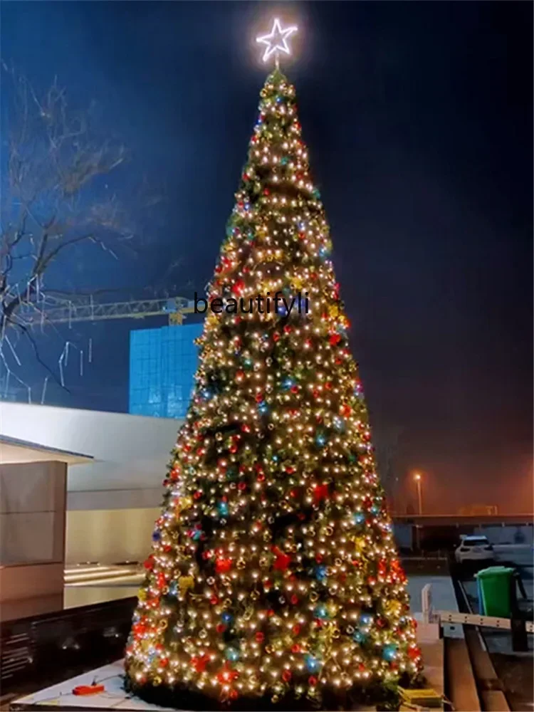 Large Christmas tree 5m 6/7/8/9m Christmas outdoor decorative tree 10/12m 3-4m steel frame