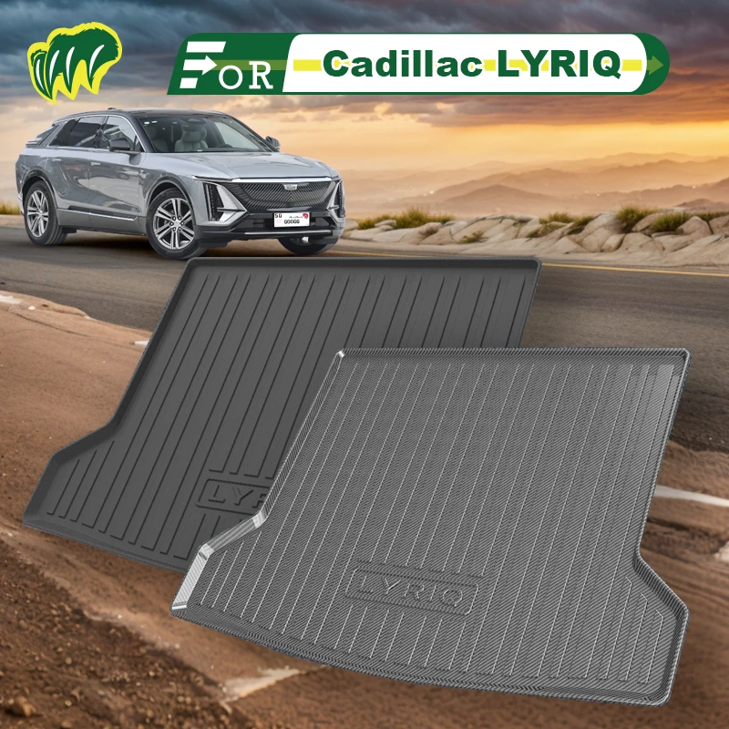 

For Cadillac IQ LYRIQ 2022 Custom Fit Car Trunk Mat All Season Cargo Mat 3D Shaped Laser Measured Trunk Liners