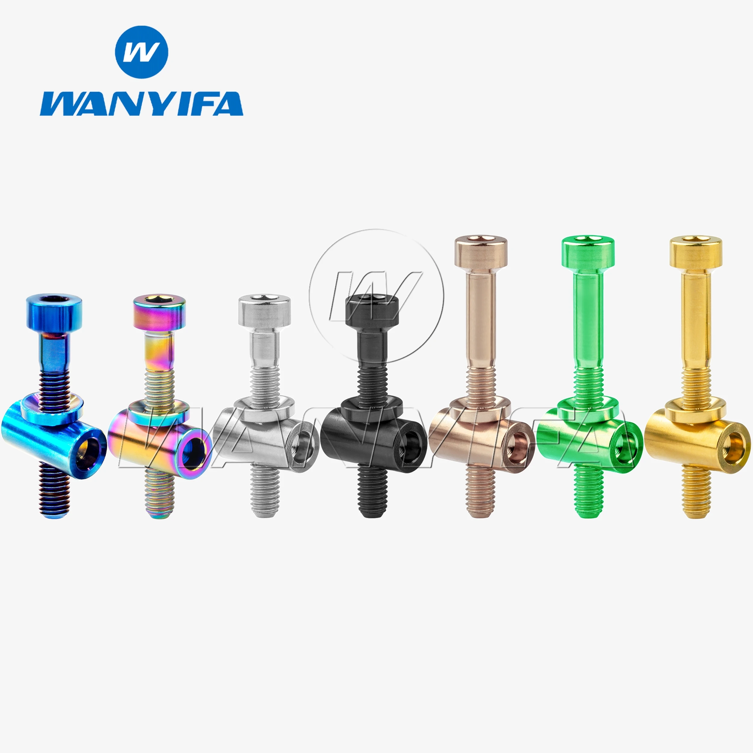 Wanyifa Titanium Ti Bolt M5x30/40mm Screws+Nuts+Washers for Thomson Seatpost MTB Road Bicycle Seatpost Saddle Fixed