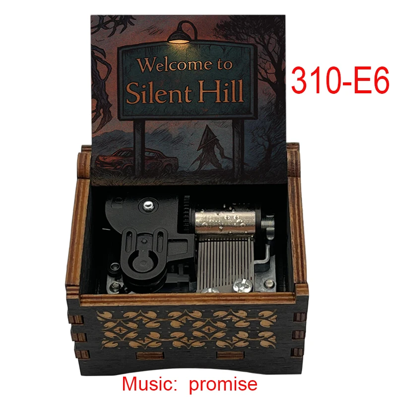 Silent Hill 2 Horror Survival Game Wooden Music Box Promise