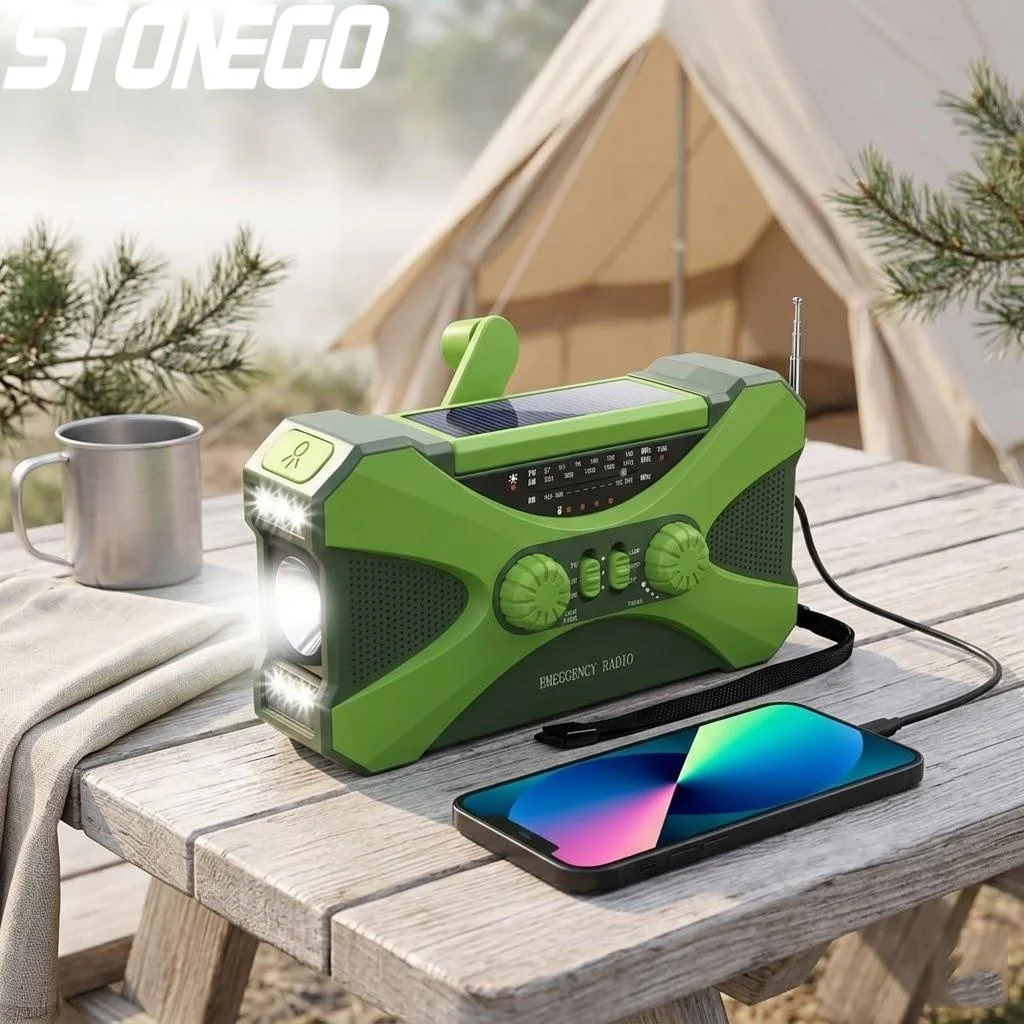 lampe-torche-led-portable-rechargeable-10000mah-radio-solaire-a-manivelle-double-haut-parleur-lumiere-d'urgence-alarme-sos